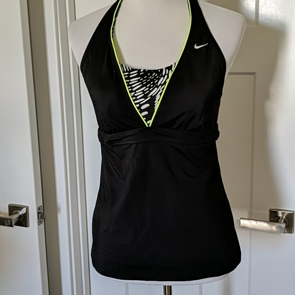 Nike Other - Black Athletic Swimsuit Nike Halter Top w/ Shorts
